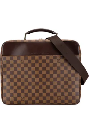 LOUIS VUITTON 2006 Damier Ebene Porte Ordinateur Sabana Aktentasche