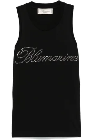 BLUMARINE Tanktop mit Strass-Logo