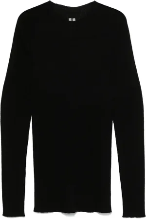 Rick Owens Gerippter Pullover mit rundem Ausschnitt