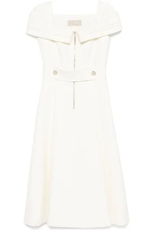Elie saab Midikleid mit eckigem Ausschnitt