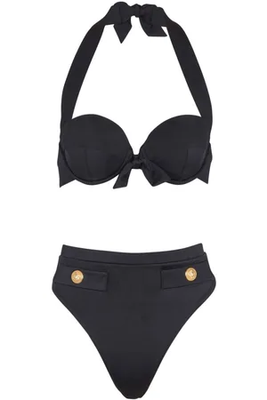 Balmain Bikini mit geprägten Knöpfen