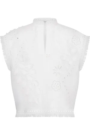 Alberta Ferretti Bluse mit Stickerei