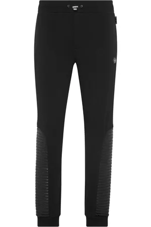 Philipp Plein Jogginghose mit Ledereinsätzen