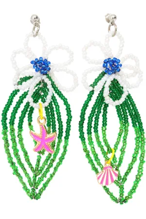 AMIR SLAMA Ohrringe mit Blumenapplikation