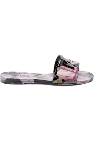 Dolce & Gabbana Pantoletten mit Rosen-Print