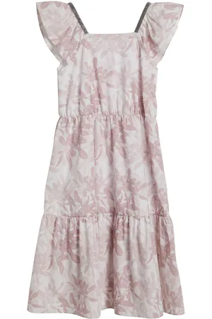 Brunello Cucinelli Popeline-Kleid mit Blumen-Print
