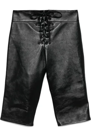 Chloé Caprihose aus Leder mit Schnürung
