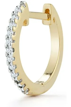 Mateo 14kt Gelbgoldcreole mit Diamanten
