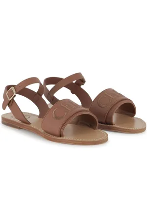 Chloé Sandalen mit Logo-Stickerei