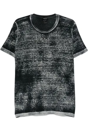 AVANT TOI T-Shirt mit Bleached-Effekt
