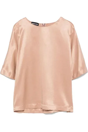 Giorgio Armani Klassische Satinbluse
