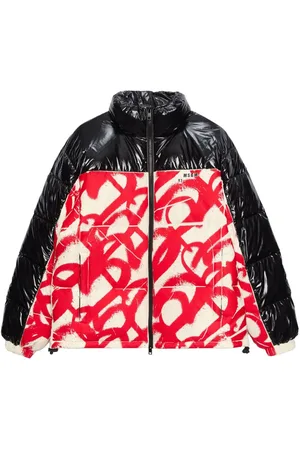 Msgm Steppjacke mit Graffiti-Print