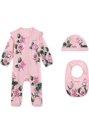 Dolce & Gabbana Strampler-Set mit Blumen-Print