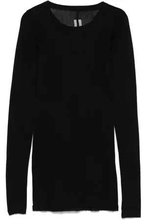 Rick Owens Fein geripptes Langarmshirt
