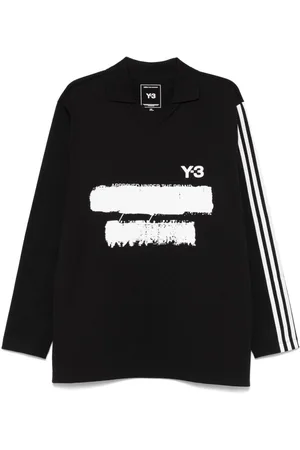 Y-3 Langärmeliges Poloshirt mit Logo