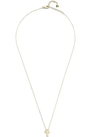 Mateo 14kt Suspended Cross Gelbgoldhalskette