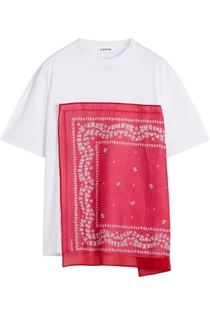 Lanvin T-Shirt mit Bandana-Einsatz