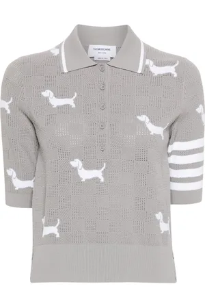 Thom Browne Hector Poloshirt in Intarsienstrick