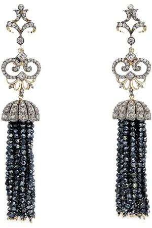 Anabela Chan 18kt Tassel Gelbgoldohrringe mit Diamanten und Onyx