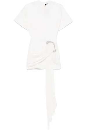DAVID KOMA Minikleid mit Kristallschnalle