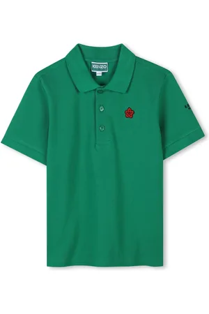 Kenzo Poloshirt mit Boke Flower-Patch