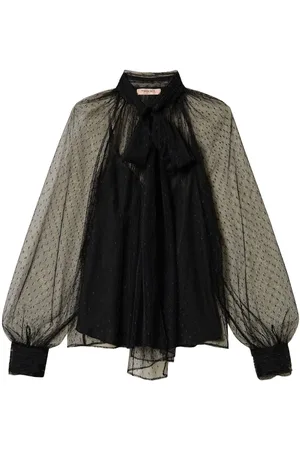 Twin-Set Tüllbluse mit Schärpe