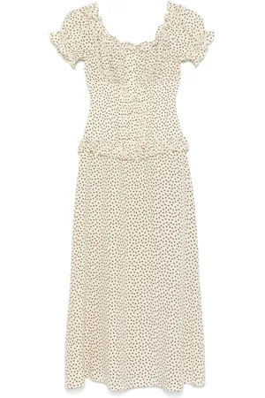 Alessandra Rich Schulterfreies Midikleid