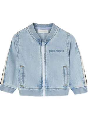 Palm Angels Chambray-Jacke mit aufgesticktem Logo