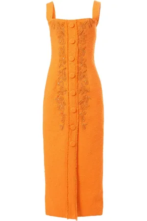 Carolina Herrera Ärmelloses Kleid mit Stickerei