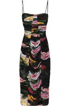Dolce & Gabbana Midikleid mit Blumen-Print