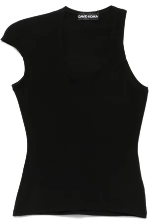 DAVID KOMA Tanktop mit asymmetrischen Ärmeln