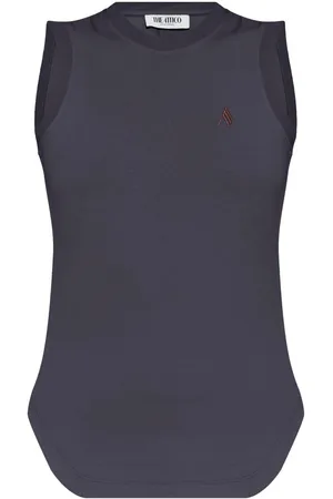 The Attico Top mit Logo-Stickerei