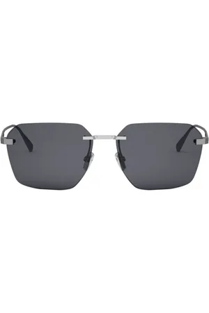 Bvlgari Rahmenlose Sonnenbrille mit eckigen Gläsern