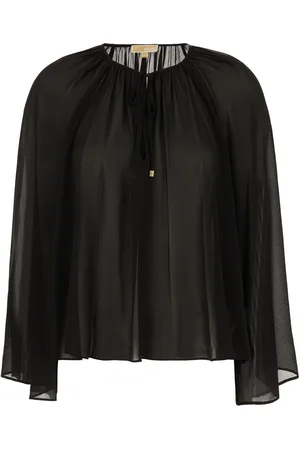 Michael Kors Georgette-Bluse mit V-Ausschnitt