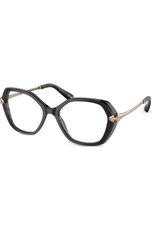 Bvlgari Brille mit sechseckigem Gestell