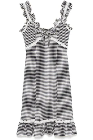 Alessandra Rich Midikleid mit Gittermuster