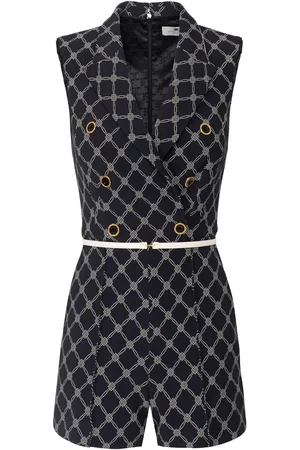 Elisabetta Franchi Jumpsuit mit Rautenmuster