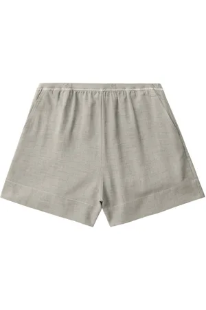 Ganni Melierte Shorts mit elastischem Bund