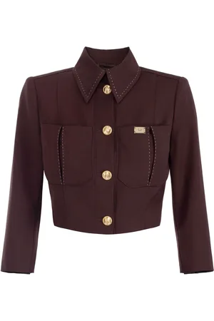 Elisabetta Franchi Jacke mit Kontrastnähten