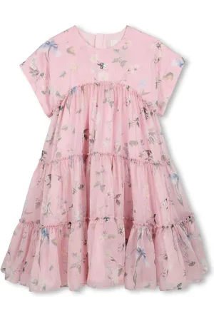 Givenchy Gerüschtes Kleid mit Blumen-Print