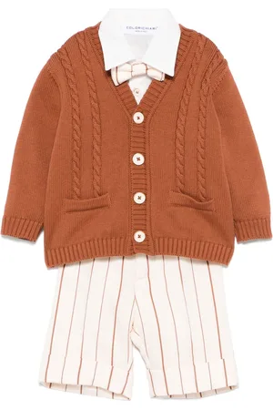 COLORICHIARI Gestreiftes Short-Set