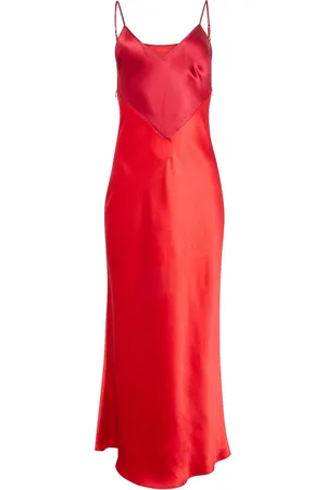 FLEUR DU MAL Camisole-Kleid aus Seidensatin