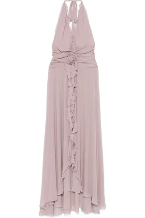 BLUMARINE Maxikleid mit Blumenapplikation