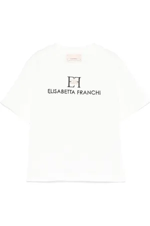 Elisabetta Franchi T-Shirt mit Logo-Stickerei