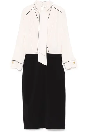 Elisabetta Franchi Midikleid aus Georgette-Krepp