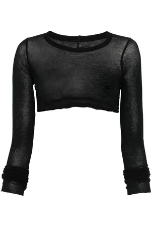 Rick Owens Cropped Langarmshirt