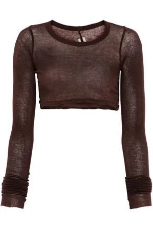 Rick Owens Cropped Langarmshirt
