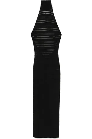 ANDREADAMO Midikleid aus geripptem Strick