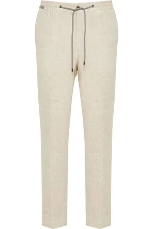 corneliani Leinenhose mit Kordelzug