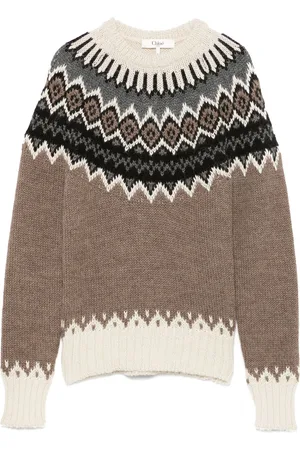 Chloé Fair-Isle-Pullover mit Stehkragen